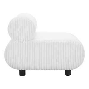 31" White And Black Corduroy And Upholstered Side Chair - 608219310912