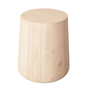 18" Natural Solid Wood Round End Table - 606114735601