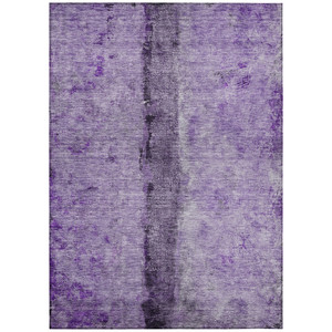 10' X 14' Purple And Lavender Abstract Washable Indoor Outdoor Area Rug - Purple, Lavender