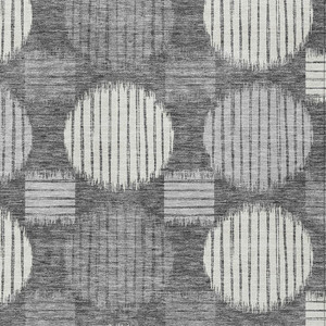 9' X 12' Charcoal And Ivory Geometric Washable Indoor Outdoor Area Rug