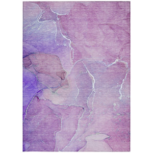 8' X 10' Purple Abstract Washable Non Skid Indoor Outdoor Area Rug - 608219271541
