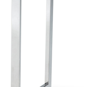 59" White and Silver Wood and Metal Pedestal Base Square Dining Table