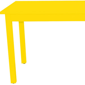 48" Yellow Solid Wood Dining Table