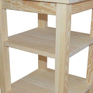 28" Natural Solid Wood Nightstand - 608219298708