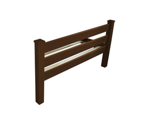 Brown Solid Wood Queen Bed Frame - 608219305659