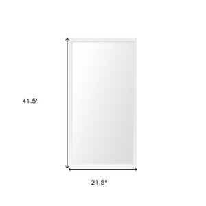 42" White Framed Bathroom Vanity Mirror