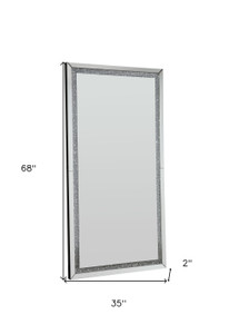 68" LED, Mirrored & Faux Diamonds Lighted Accent Mirror - 606114862369