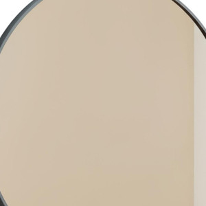 24" Black Metal Round Framed Bathroom Vanity Mirror