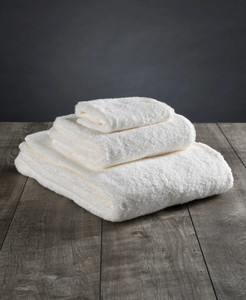 Set of Three Ivory Cotton Quick Dry Terry Cloth Towels - 880016620733