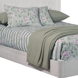 Gray Solid Wood Full Bed Frame