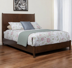 Brown Solid Wood Queen Bed Frame - 608219069308