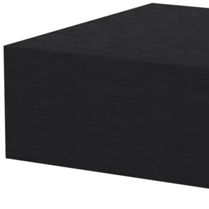 5" Black Wood One Drawer Floating Nightstand