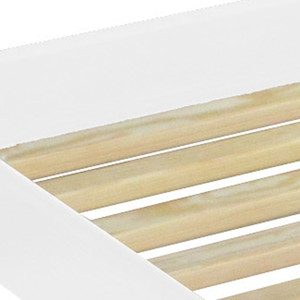 White Solid Wood Twin Bed Frame