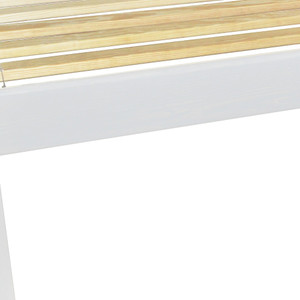 White Solid Wood Full Bed Frame