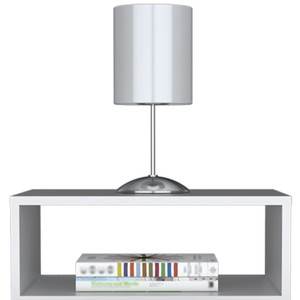 20" White Wood One Drawer Nightstand