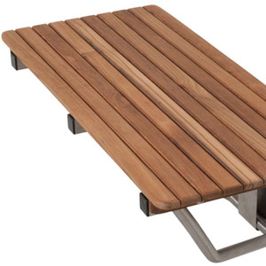 14" X 26" Brown Teak Rectangular Shower Bench - 880016641653