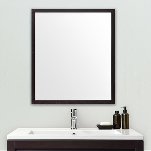 26" Black Framed Bathroom Vanity Mirror Glass