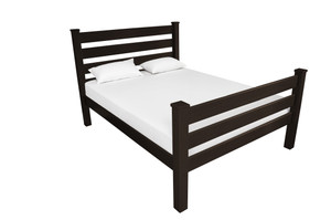 Brown Solid Wood Twin Bed Frame - 608219257873