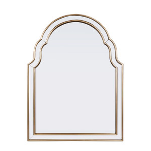 24" Gold Arch Metal Framed Accent Mirror - 608219104344