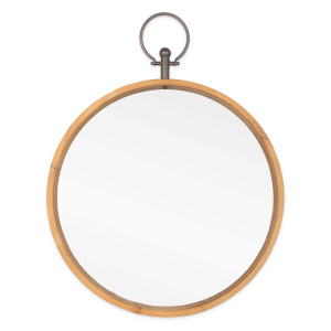 30" Bronze Round Metal Framed Accent Mirror