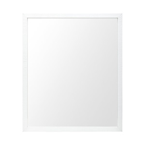 26" White Framed Bathroom Vanity Mirror