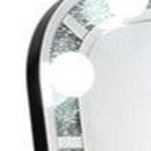 63" Mirrored & Faux Diamonds Cheval Standing Mirror - 606114862109