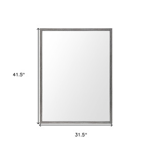 42" Gray Framed Bathroom Vanity Mirror Glass
