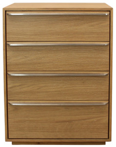 32" Natural Solid Wood Four Drawer Dresser - 606114925316