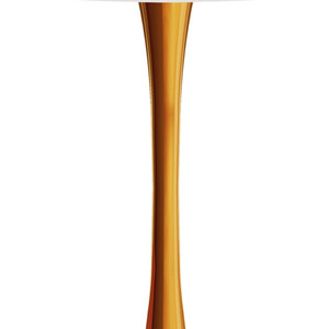 36" White And Gold Metal Dining Table