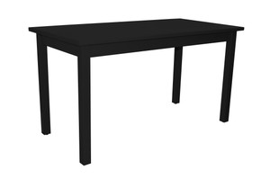 60" Black Solid Wood Dining Table - 880016588194