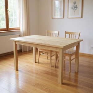 48" Natural Solid Wood Dining Table - 880016405422
