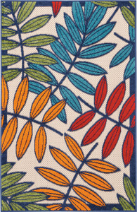3’x 4’ Multicolored Leaves Indoor Outdoor Area Rug - 4512822811659 3’x 4’ Multicolored Leaves Indoor Outdoor Area Rug - 4512822811659
