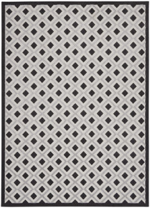 12' X 15' Black And White Gingham Non Skid Indoor Outdoor Area Rug - 606114455622