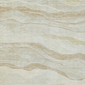 10' X 14' Beige Striped Washable Indoor Outdoor Area Rug - 880016821895