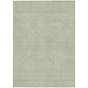 10' X 14' Mint Green Geometric Washable Indoor Outdoor Area Rug