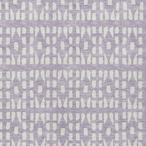 10' X 14' Lavender And Ivory Geometric Washable Indoor Outdoor Area Rug