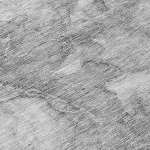 8' Gray Silver And Charcoal Round Nautical Washable Indoor Outdoor Area Rug - Gray, Silver, Charcoal