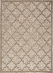 5' X 7' Natural Beige Ikat Indoor Outdoor Area Rug - 606114461470 5' X 7' Natural Beige Ikat Indoor Outdoor Area Rug - 606114461470