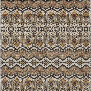8' X 10' Taupe Brown And Ivory Moroccan Washable Indoor Outdoor Area Rug