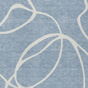 10' X 14' Denim Blue And Ivory Abstract Washable Indoor Outdoor Area Rug - 608219338640