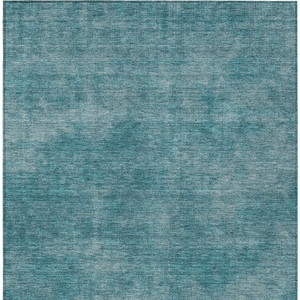 10' X 14' Teal Blue Washable Indoor Outdoor Area Rug
