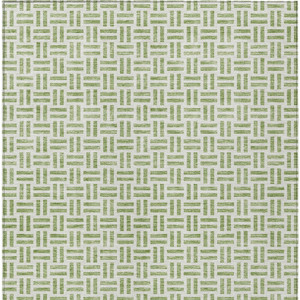 8' X 10' Sage And Ivory Geometric Washable Indoor Outdoor Area Rug - 880016661064