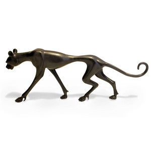 Vintage Bronze West African Cheetah Sculpture - 4512822885353 Vintage Bronze West African Cheetah Sculpture - 4512822885353