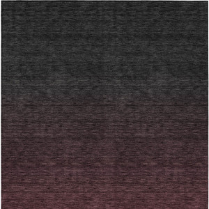 8' X 10' Merlot And Charcoal Abstract Washable Indoor Outdoor Area Rug