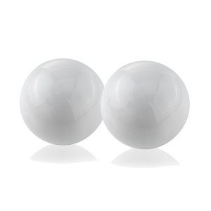 Set of 2 White Aluminum Decorative Spheres - 4512822754529 Set of 2 White Aluminum Decorative Spheres - 4512822754529