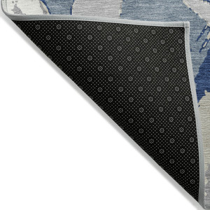 10' X 14' Gray Abstract Washable Indoor Outdoor Area Rug - 608219261221