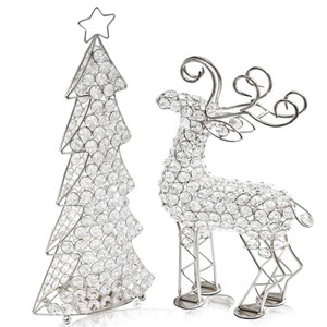 2.5" x 8" x 14" Silver Crystal Reindeer - 4512839597898 2.5" x 8" x 14" Silver Crystal Reindeer - 4512839597898
