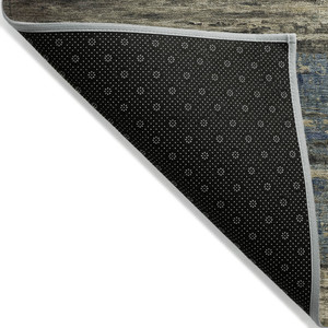 9' X 12' Coffee Abstract Washable Indoor Outdoor Area Rug