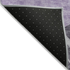 8' X 10' Purple Eggplant And Lavender Abstract Washable Indoor Outdoor Area Rug
