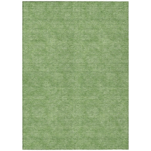 9' X 12' Green And Ivory Geometric Washable Indoor Outdoor Area Rug - 608219191900